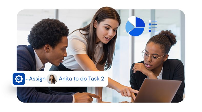 Team collaborating in the OASYS project workspace